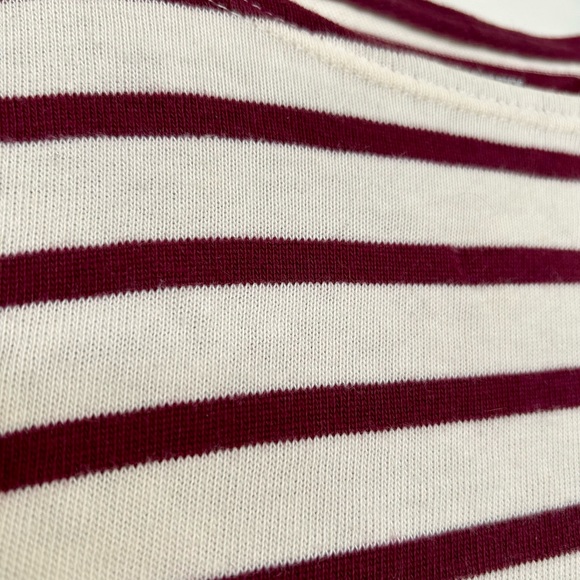Maroon & Cream Striped Top - Picture 4 of 4